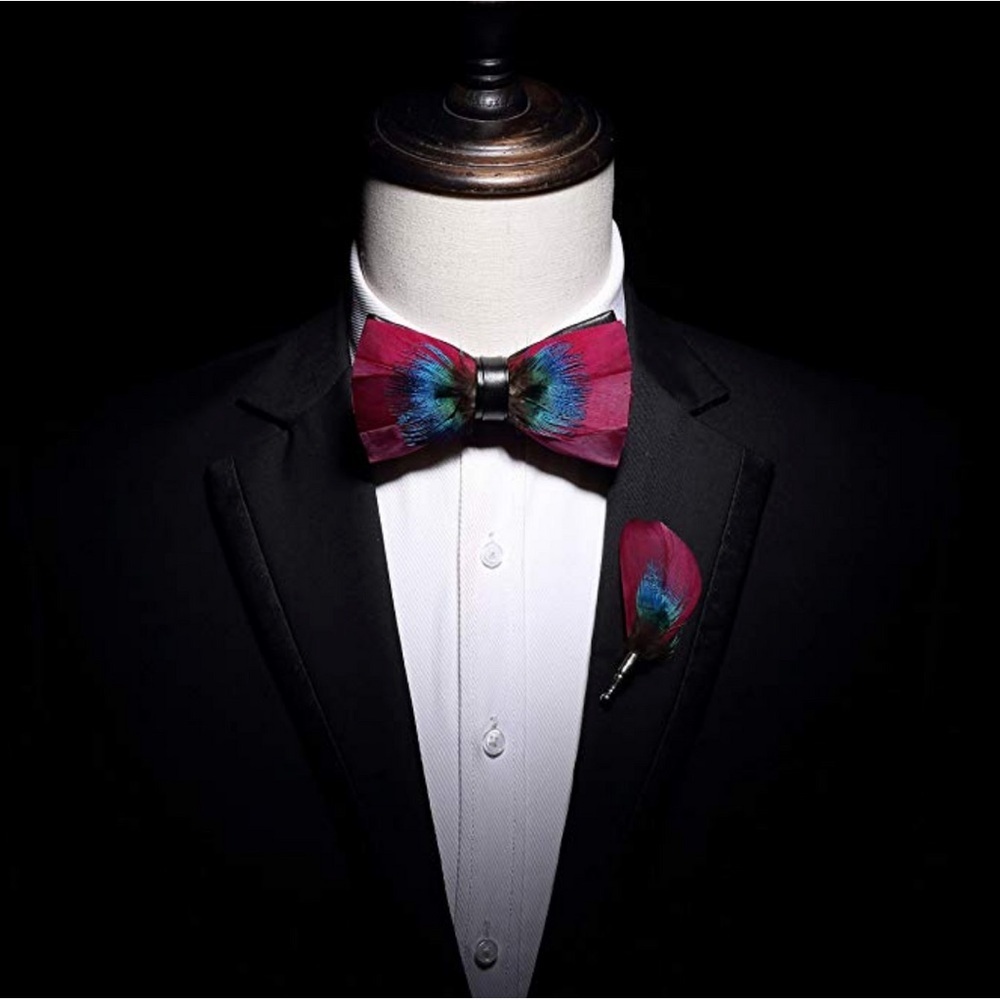THE EZRA - FEATHER BOW TIE